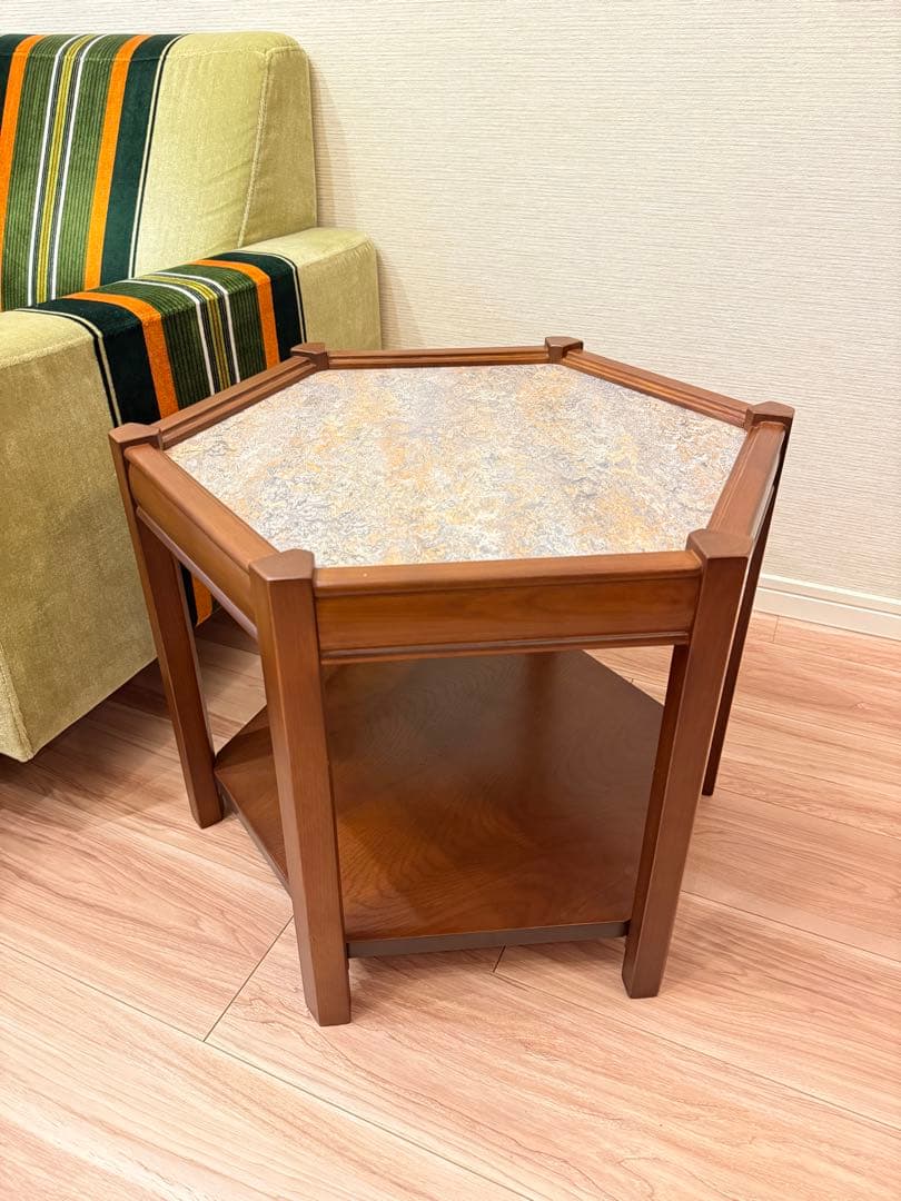 美品　【ACME Furniture】BROOKS HEXAGON TABLE