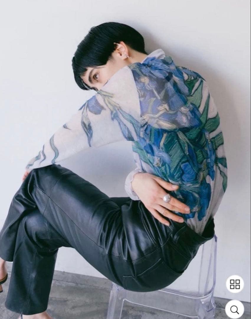 【美品】sahara High Neck Sheer Top 03Irises