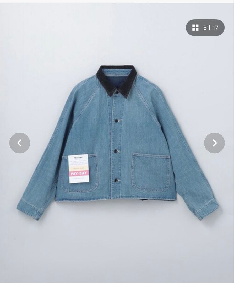 ジャケット・アウター PAYDAY6(ROKU)SHORT COVERALLS DENIM