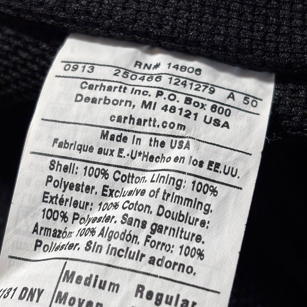 美品 USA製 カーハート アクティブ ジャケット パーカー M ネイビー 紺