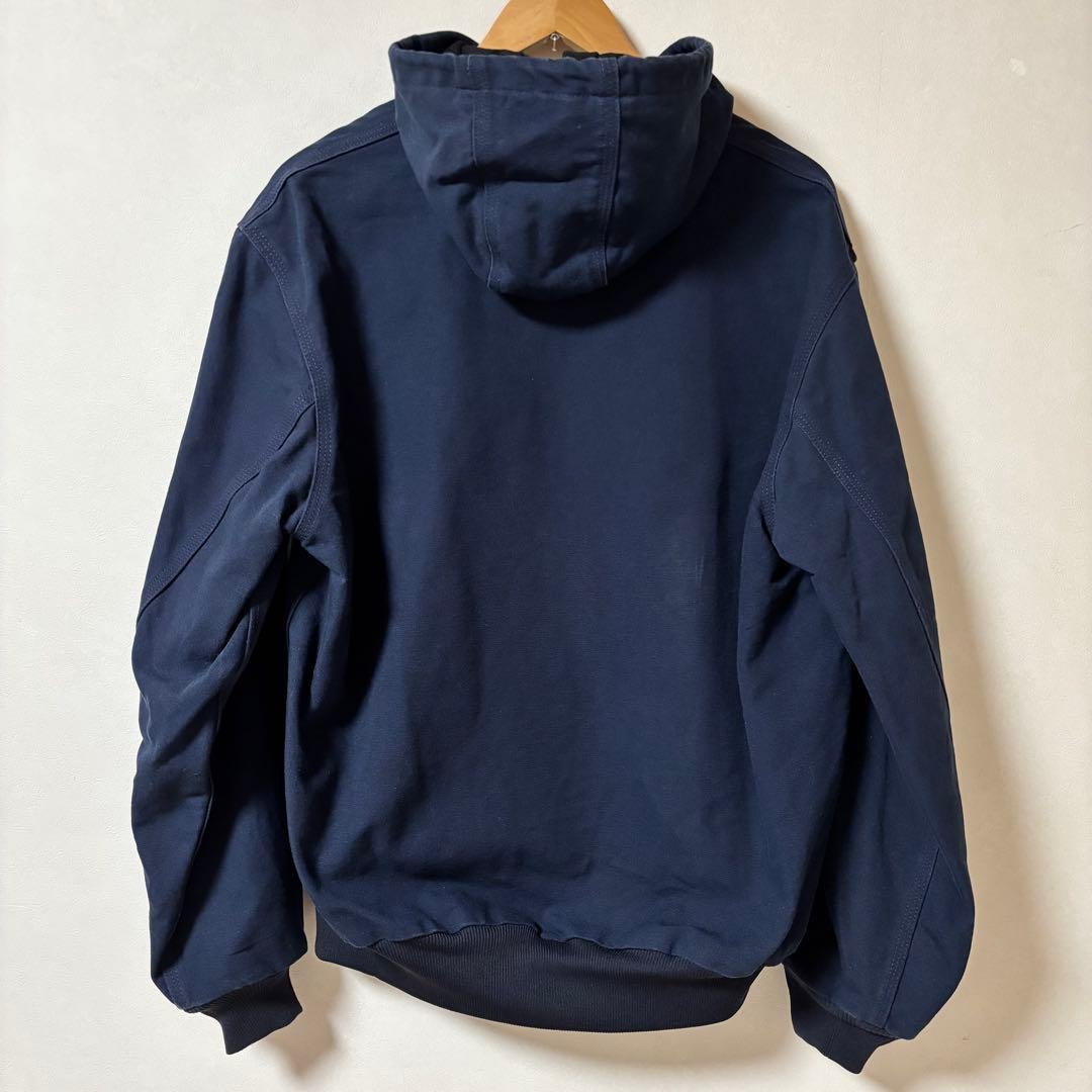 美品 USA製 カーハート アクティブ ジャケット パーカー M ネイビー 紺