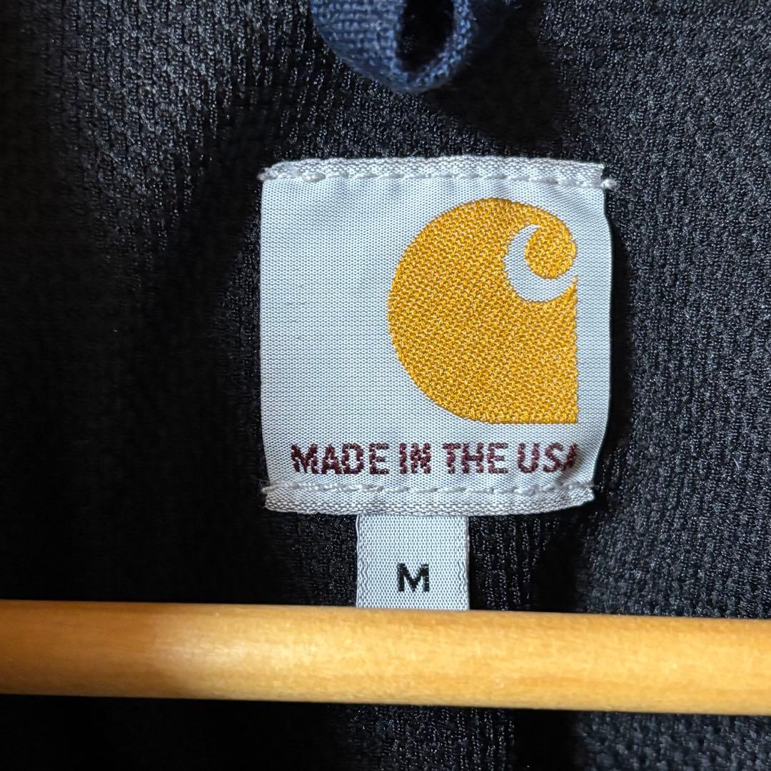 美品 USA製 カーハート アクティブ ジャケット パーカー M ネイビー 紺