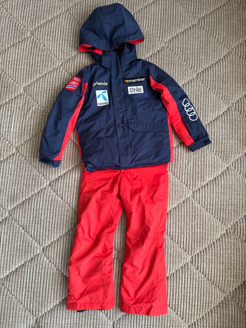 phenix 子供用スキーウェア サイズ120 ネイビー/レッド