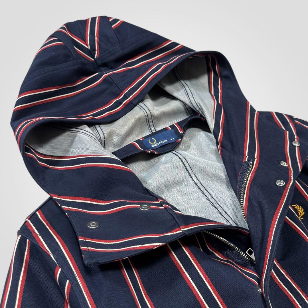 1711◆フレッドペリーレジメンタルストライプ モッズパーカーコート藤井郁弥