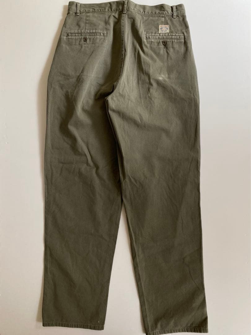 90s ポロラルフローレン ポロチノ 初期型 アンドリュー ツータック カーキ