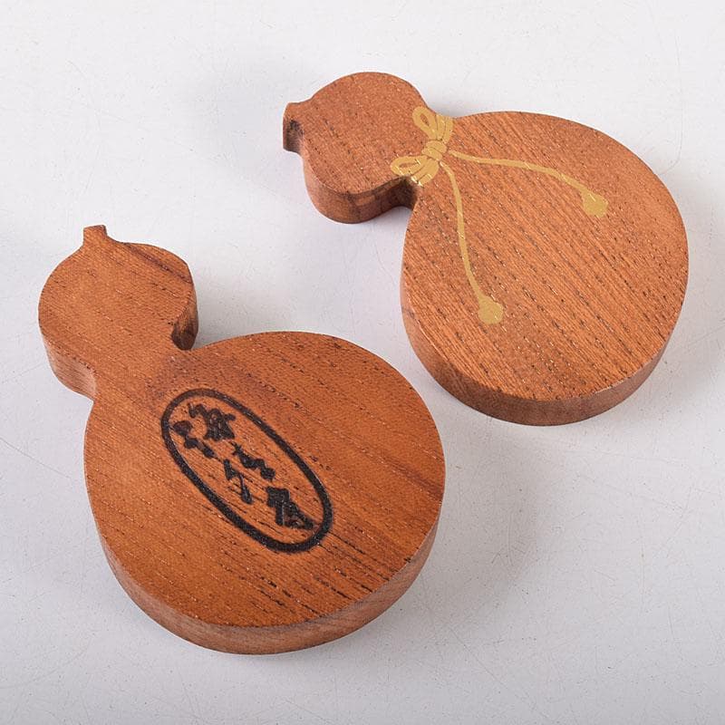 ホットスルー　中村宗悦作　海清寺　古材　内金溜　瓢香合　共箱　V　8138