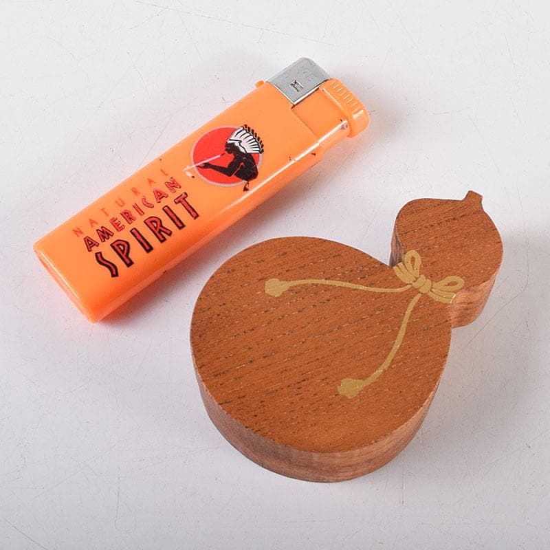 ホットスルー　中村宗悦作　海清寺　古材　内金溜　瓢香合　共箱　V　8138