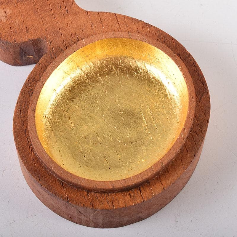 ホットスルー　中村宗悦作　海清寺　古材　内金溜　瓢香合　共箱　V　8138