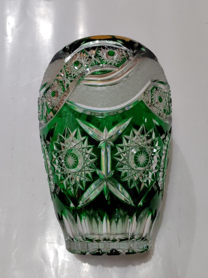 花瓶　ドイツ　hamburg　Echt Bleikristall