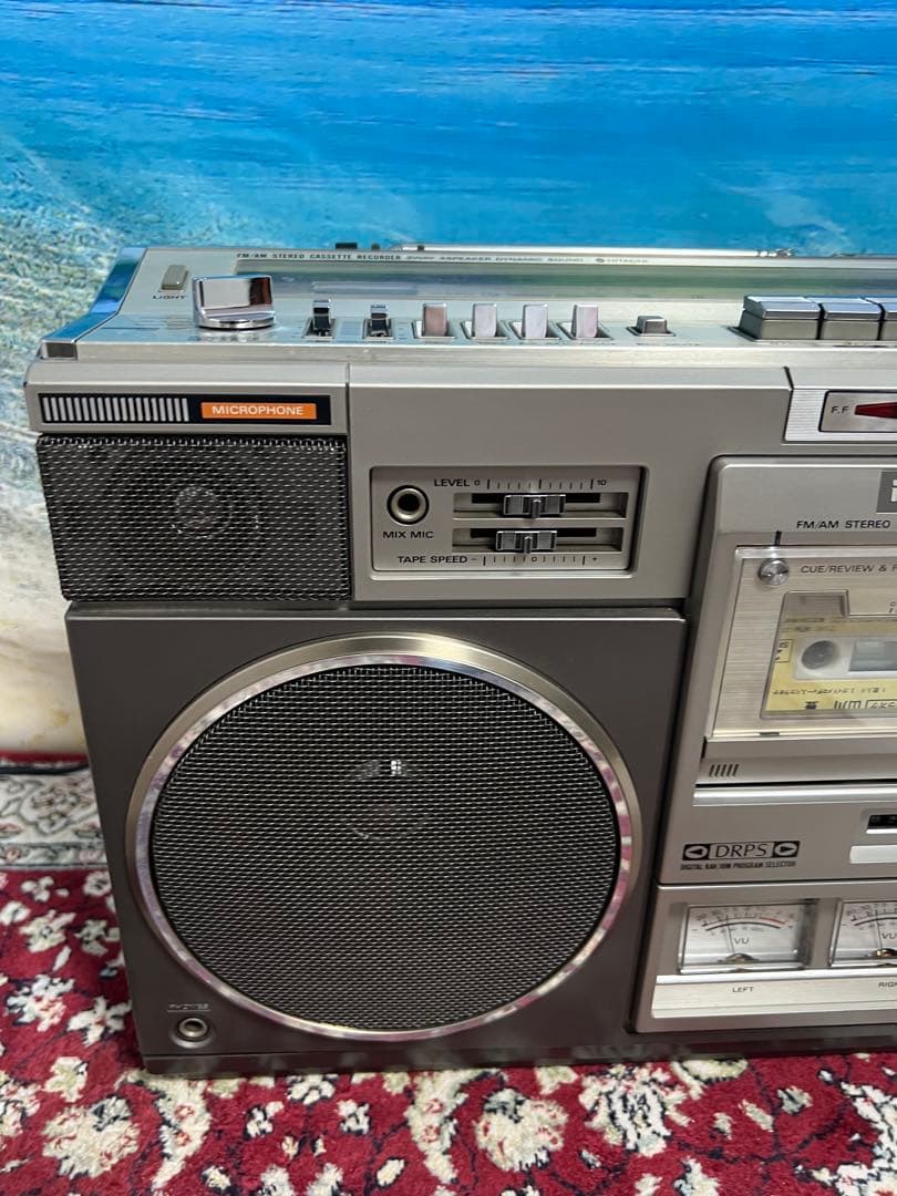 希少昭和レト日立 ラジカセTRK-8280 メンテナンス済み中古動作品美品