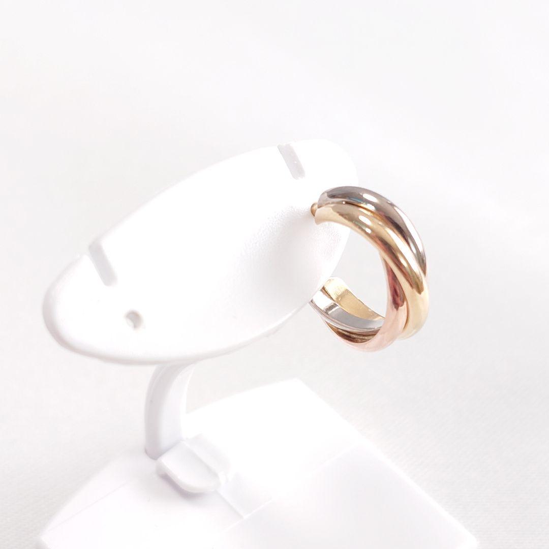 【磨き済】カルティエ トリニティ フープ ピアス 片耳用 6722