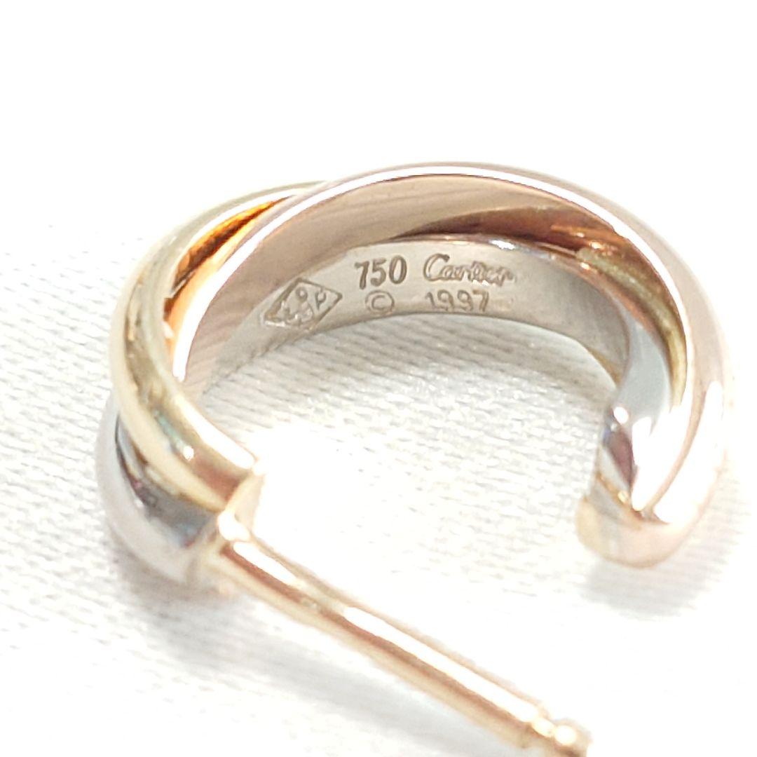 【磨き済】カルティエ トリニティ フープ ピアス 片耳用 6722