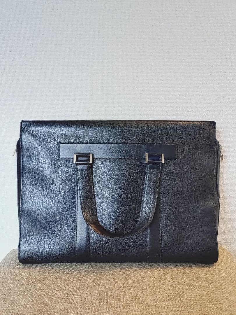Cartier カルティエ レザー ブリーフケース ビジネスバッグ ブラック