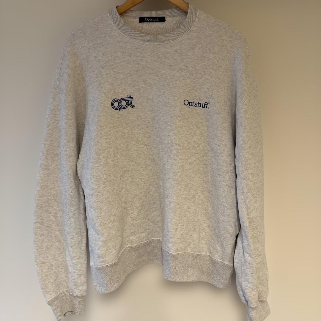 オプトスタフ optstuff crewneck sweat GRAY L