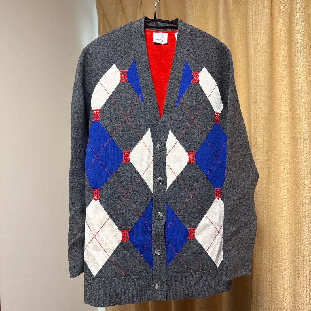 BURBERRY アーガイル柄 カーディガン