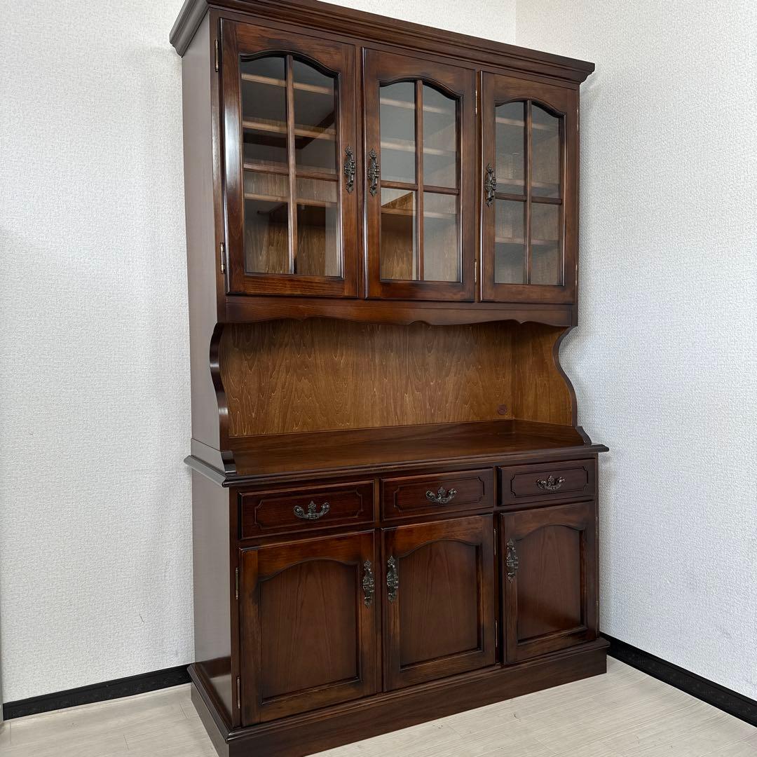 カリモク コロニアル カップボード 食器棚 ガラスキャビネット i1※