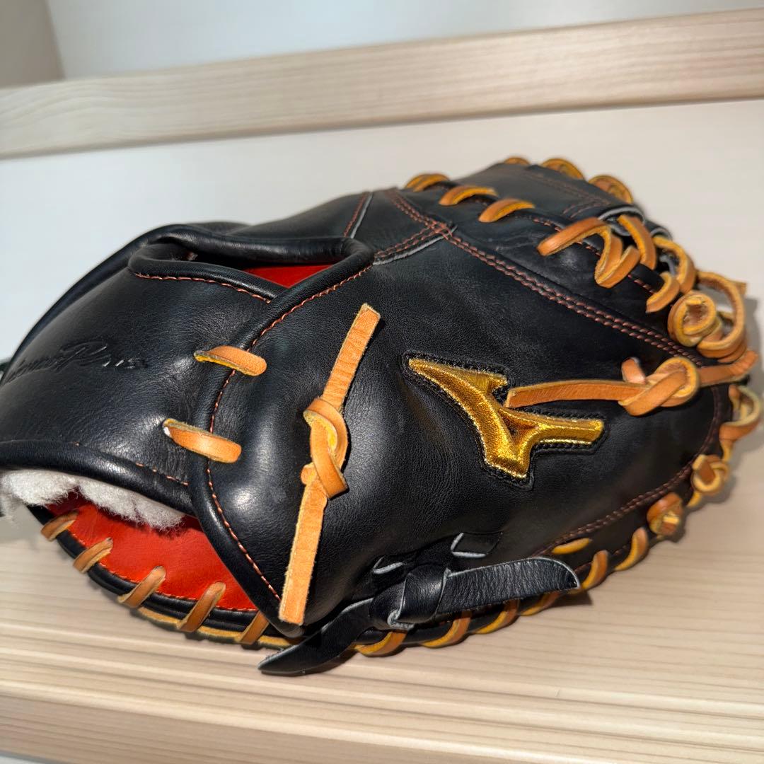 ★15日限定値下げ【ミズノプロ】一般軟式キャッチャーミット號 M-R型グラブ袋付