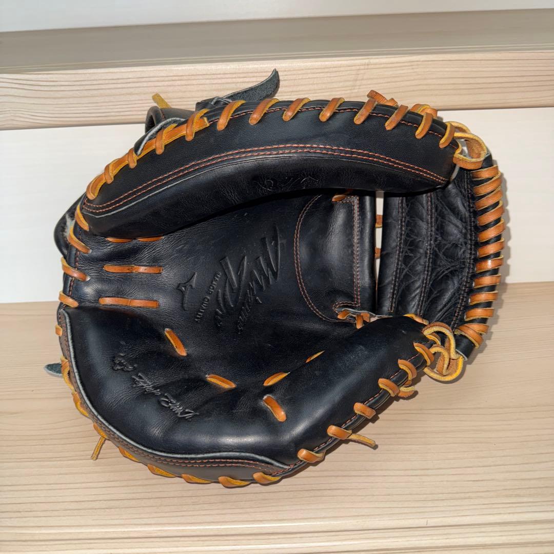★15日限定値下げ【ミズノプロ】一般軟式キャッチャーミット號 M-R型グラブ袋付