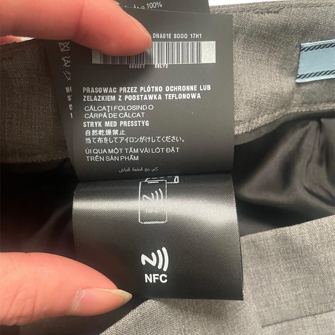 美品25SS PRADA wide slacks グレー