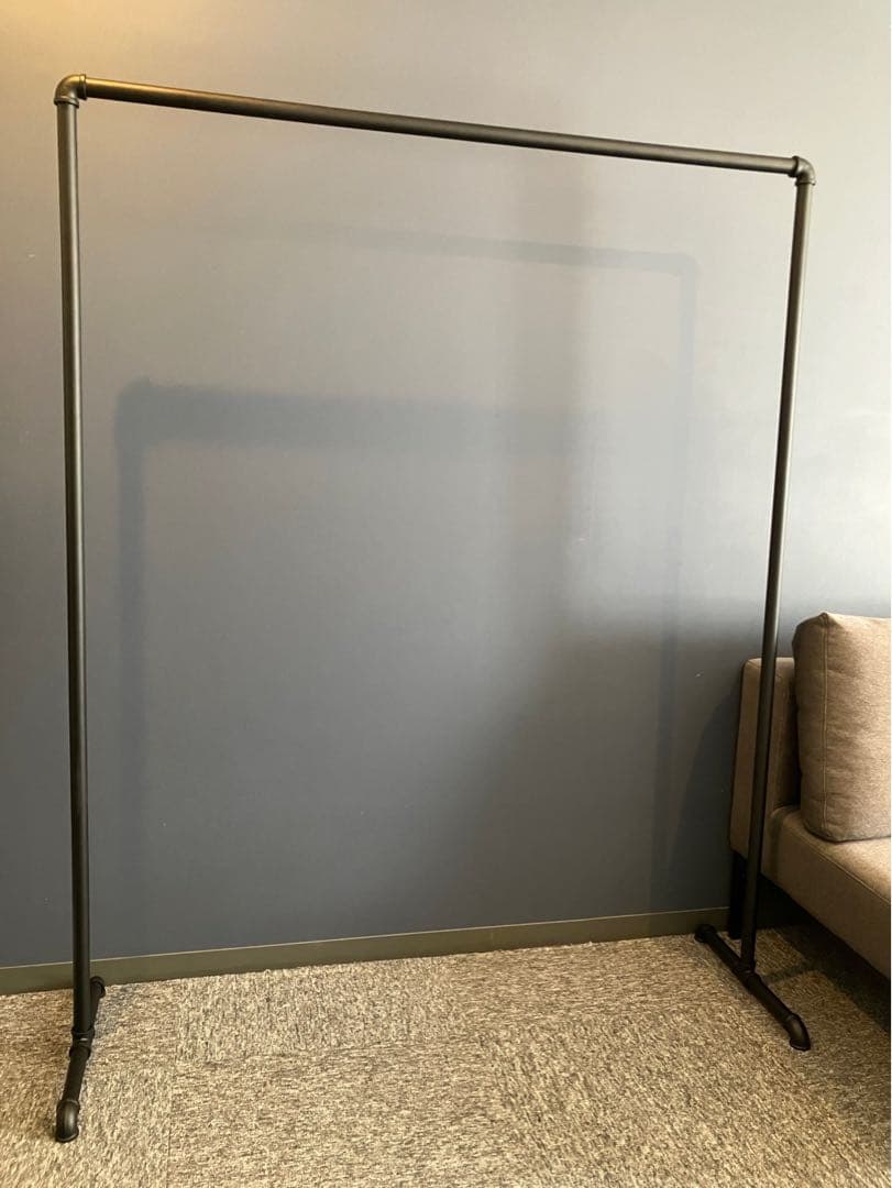 ハンガーラック 120 ガス管 アイアン パイプ 黒 収納 什器 古着 シンプル