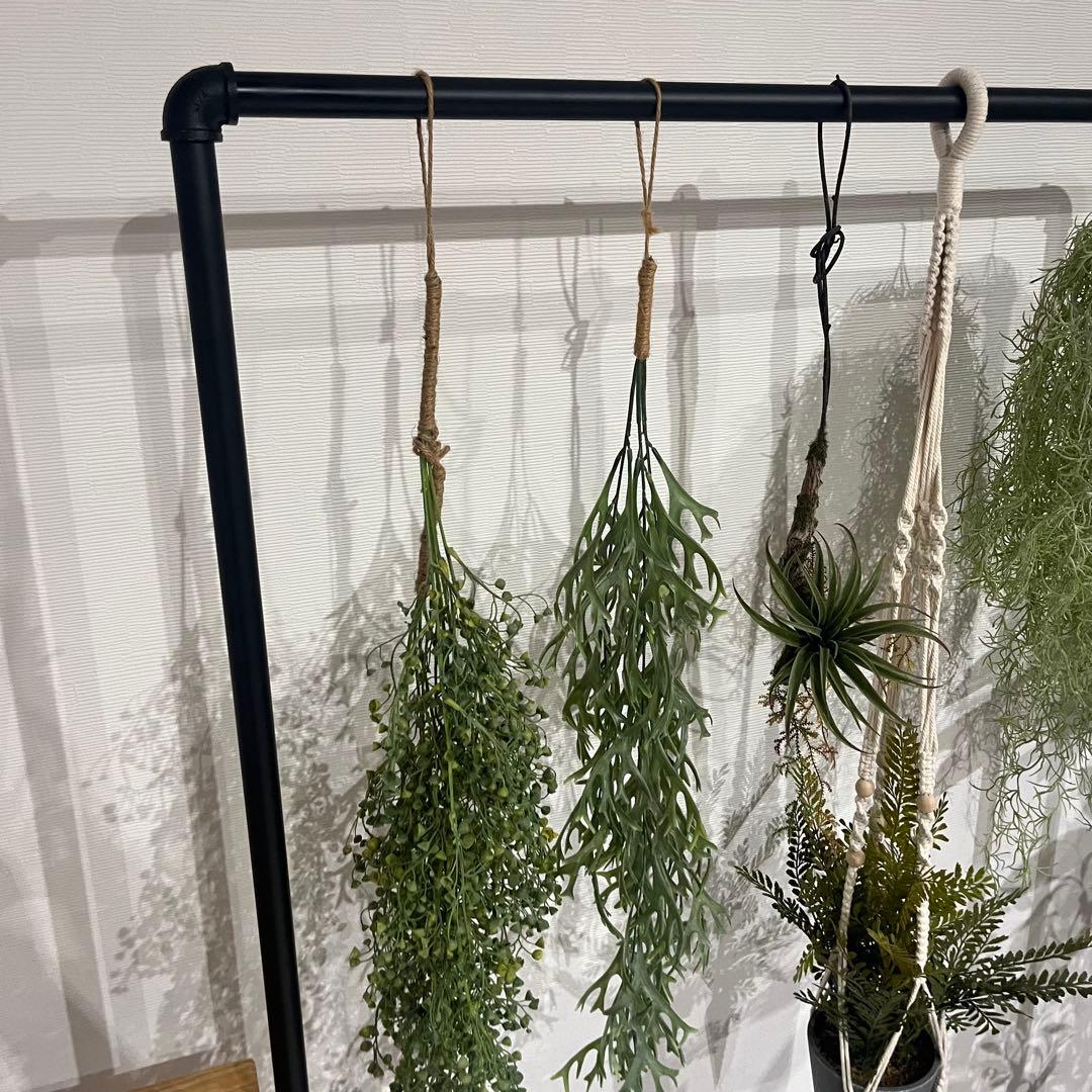 ハンガーラック 120 ガス管 アイアン パイプ 黒 収納 什器 古着 シンプル