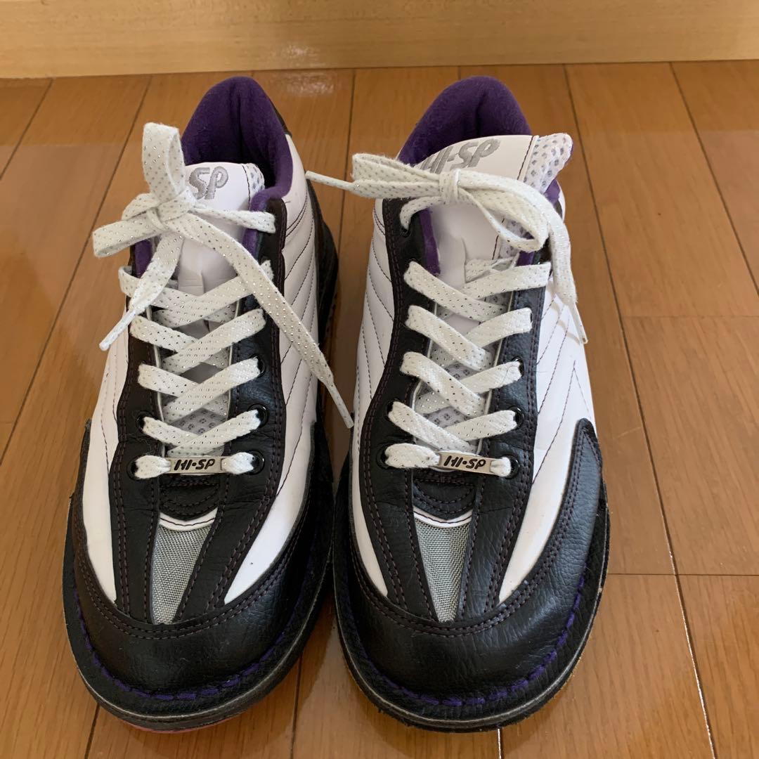 HI-SP ボウリングシューズ ホワイト/ブラック/パープル　26㎝
