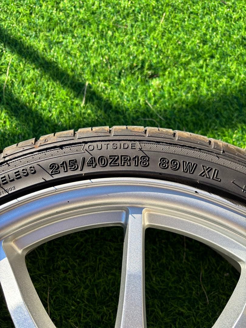 ①プリウス18インチ7J ＋50・215/40R18タイヤ・ホイールセット 1本