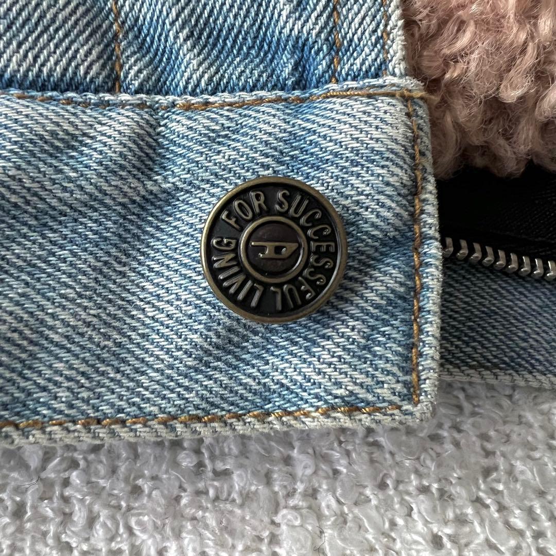 【美品】DIESEL 2wayキルティング切替デニムジャケットボア ユニセックス