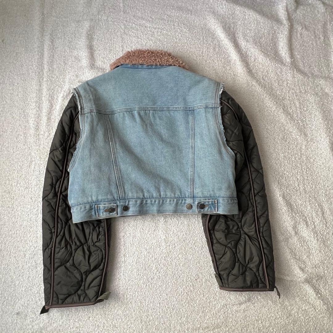 【美品】DIESEL 2wayキルティング切替デニムジャケットボア ユニセックス