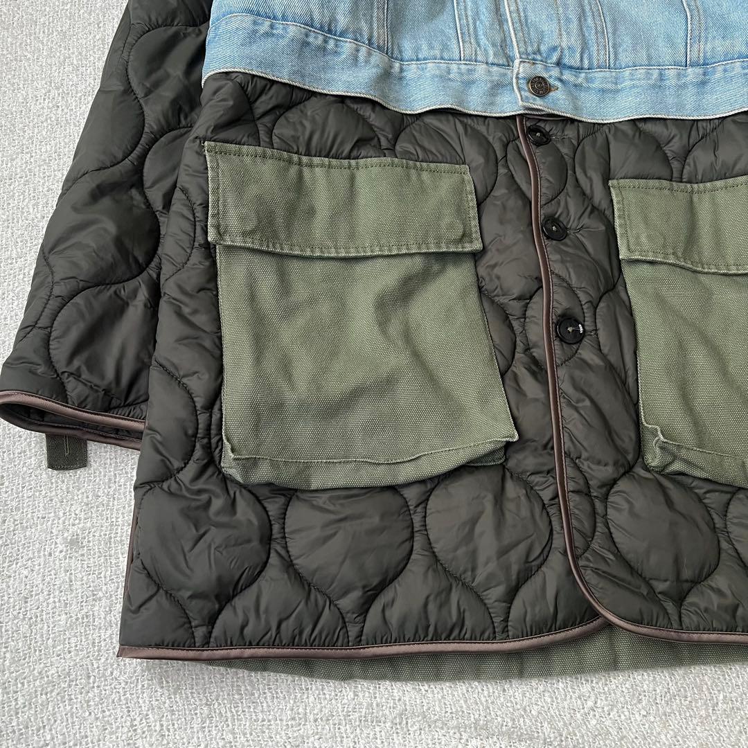 【美品】DIESEL 2wayキルティング切替デニムジャケットボア ユニセックス