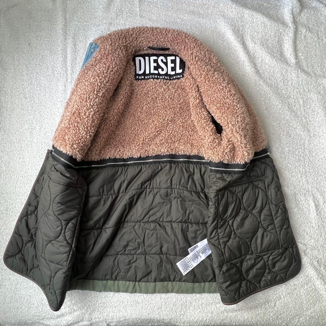 【美品】DIESEL 2wayキルティング切替デニムジャケットボア ユニセックス
