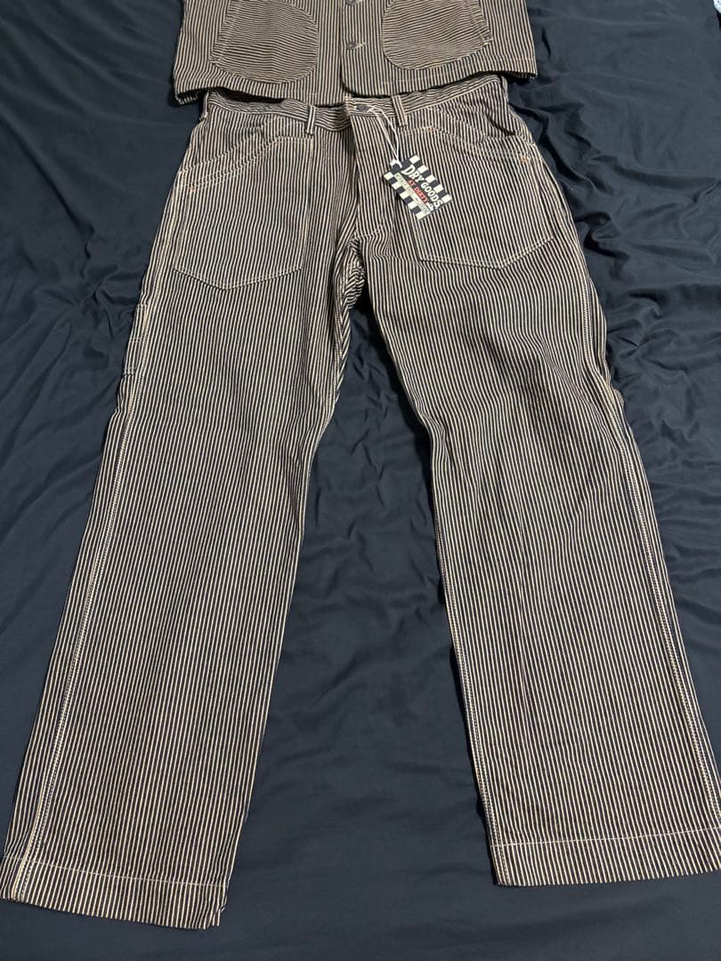 AT-DIRTY アットダーティー ヒッコリー ベスト パンツ XL 新品未使用