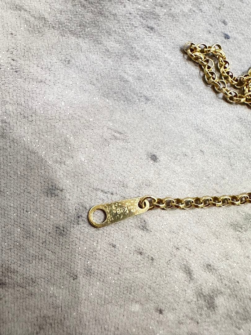 18金　ロールチェーンネックレス 1.34g