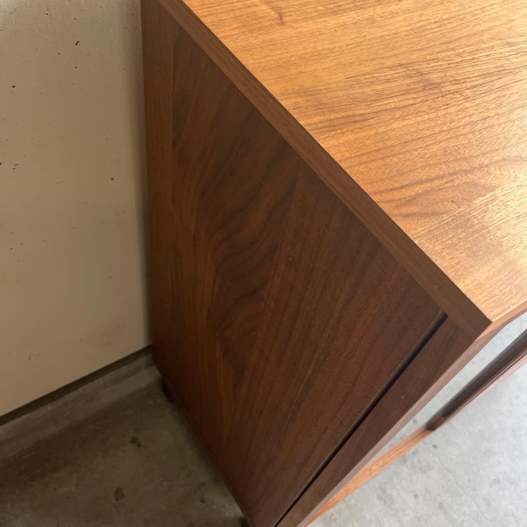 美品・廃盤希少★無印 ウォールナット材キャビネット・ガラス扉