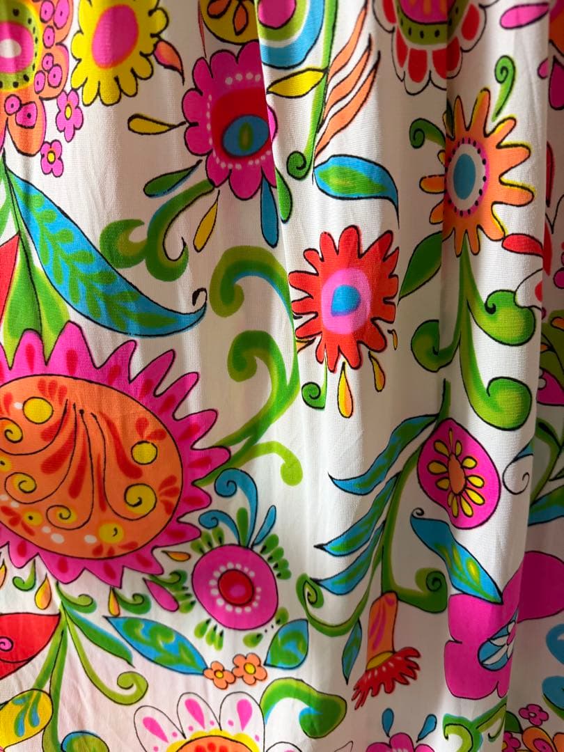 vintage 古着　70s サイケデリック　花柄　ワンピース