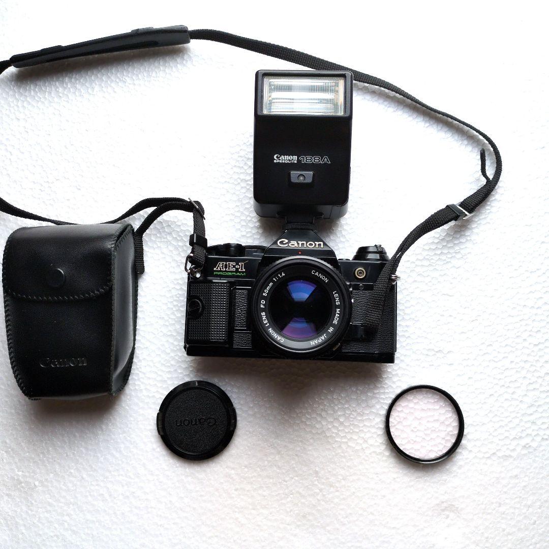 キャノン一眼レフAE-1PROGRAMブラック 専用ストロボ