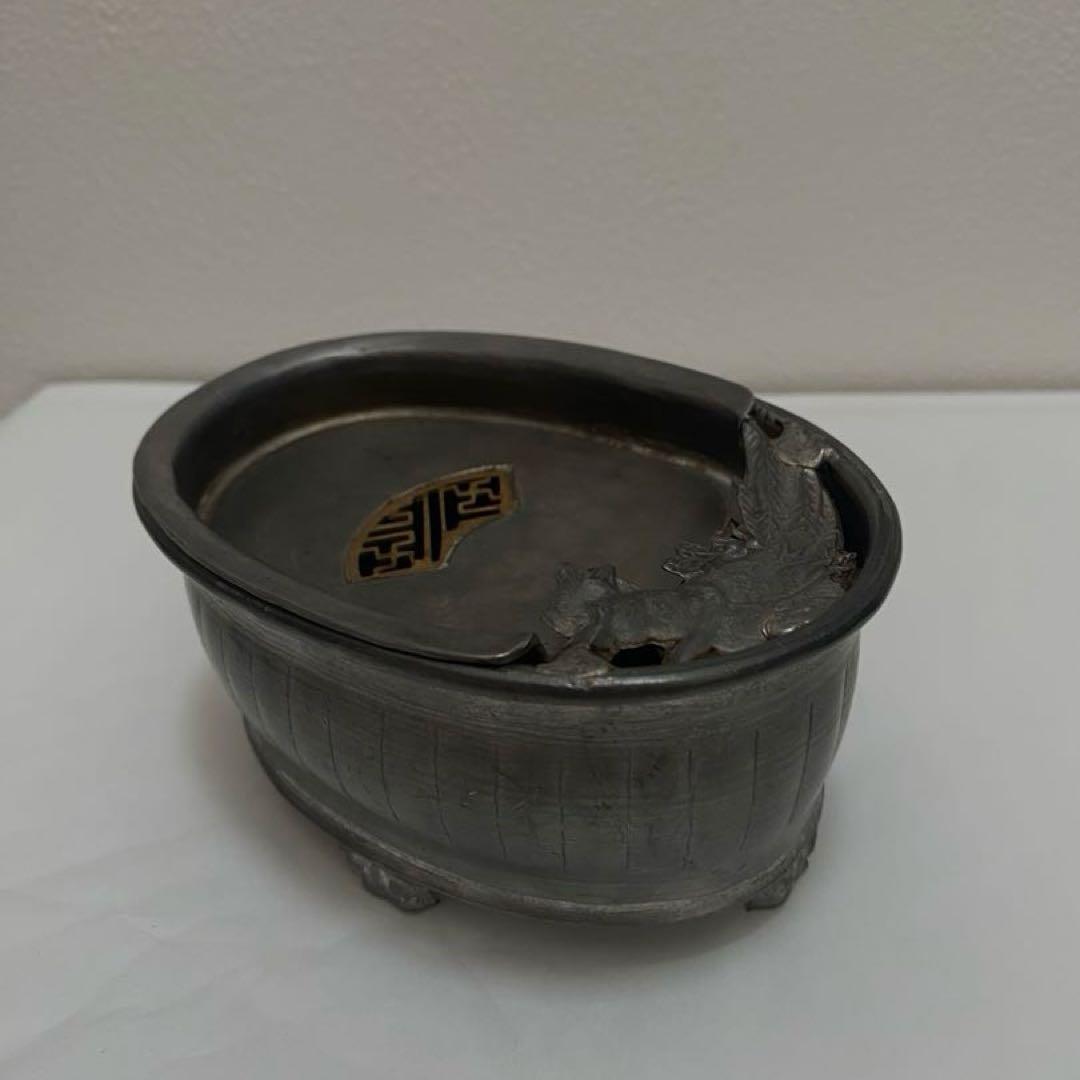 時代物 唐物 在銘 古錫 建水 煎茶道具 旧家蔵出