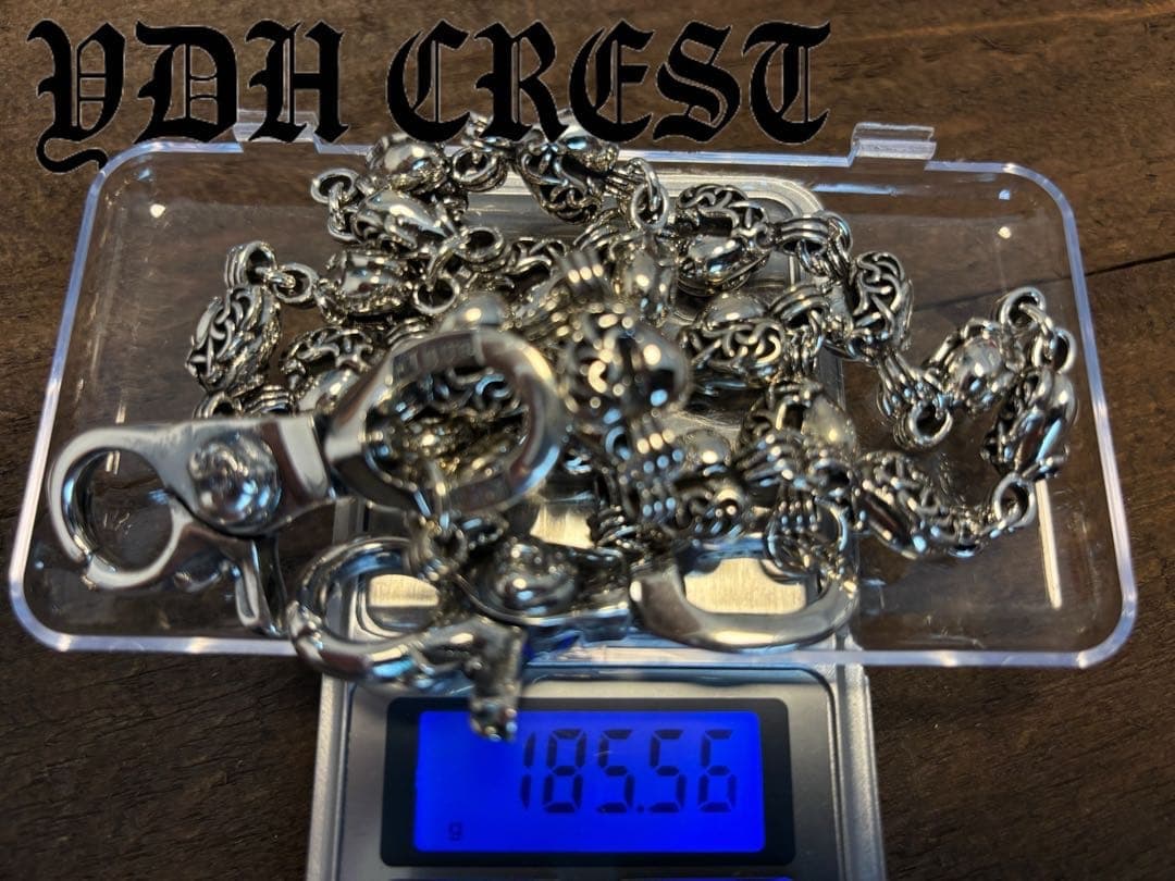 ★QBKB　ウォレットチェーン　ウォレットハートシルバーチェーン