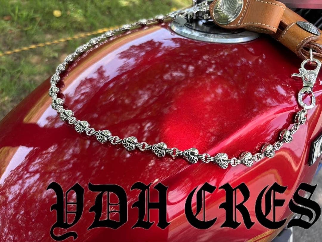 ★QBKB　ウォレットチェーン　ウォレットハートシルバーチェーン