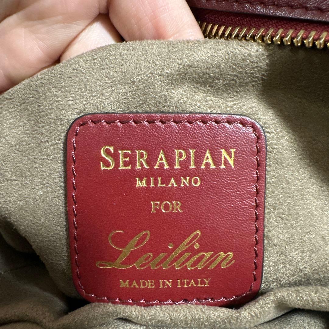 T*O様 SERAPIAN バーガンディ ハンドバッグ