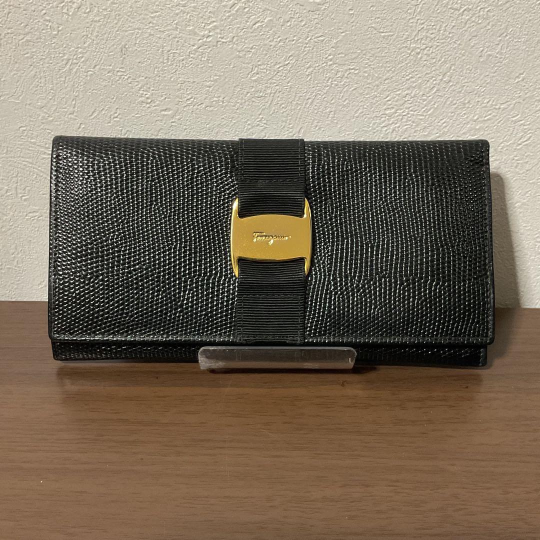 開店セール☆小銭入未使用 美品 サルヴァトーレフェラガモ レザー ヴァラ長財布②
