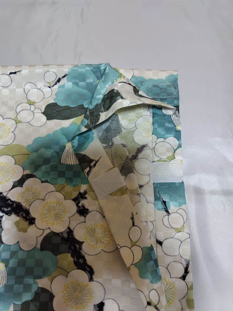 岡重 梅椿　ブルーグリーン　替え袖