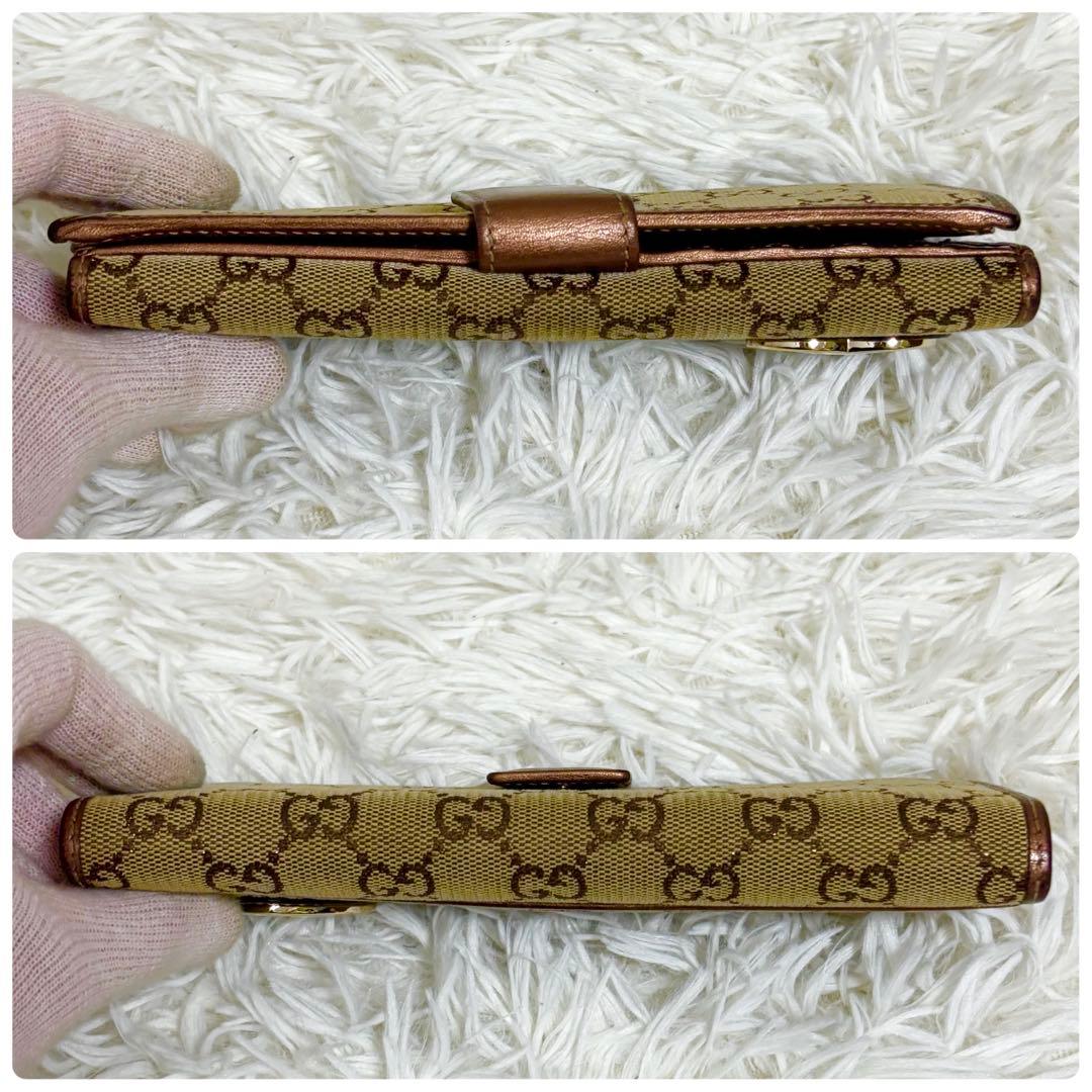 GUCCI グッチ 長財布 Wホック ラブリーハート　GGキャンバス　箱付き