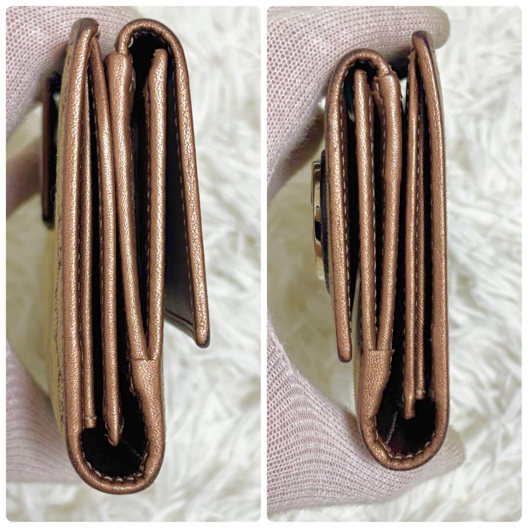 GUCCI グッチ 長財布 Wホック ラブリーハート　GGキャンバス　箱付き