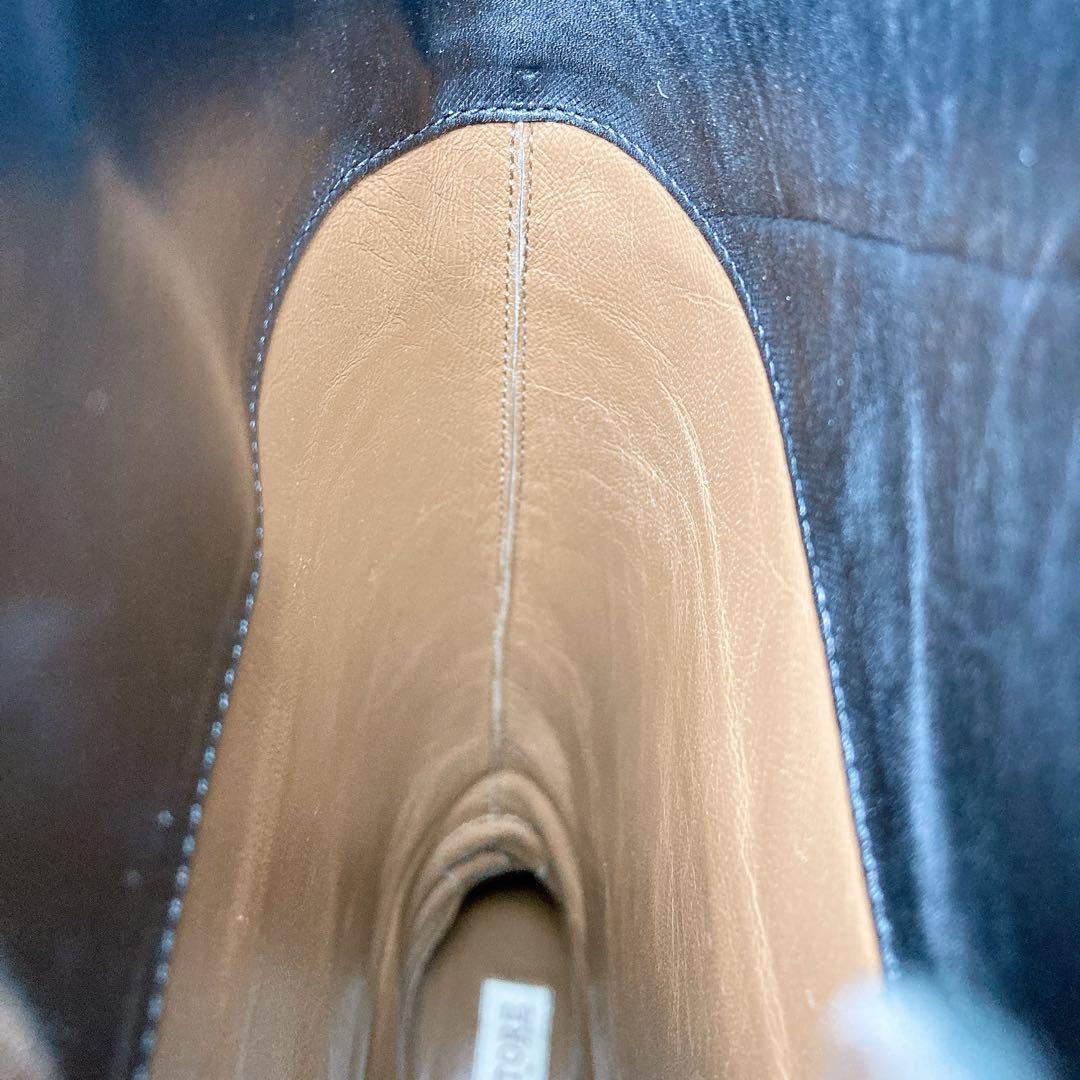 SARTORE ジョッキーブーツ ロングブーツ 本革 38.5 ブラック 黒