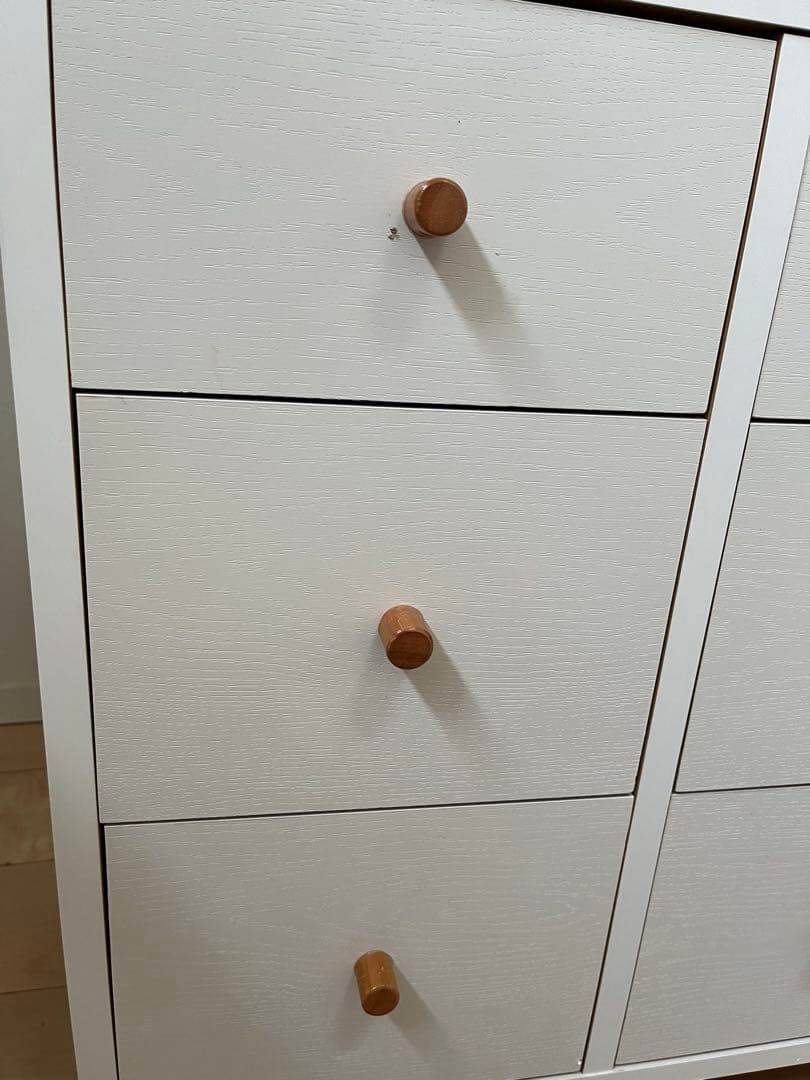 モモナチュラル　３段チェスト　子供部屋　引き出し収納