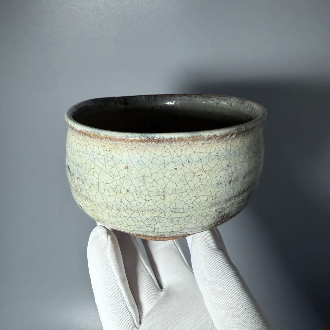 古唐津　班唐津茶碗　共箱　時代物　裏千家　表千家　蒐集家旧蔵品