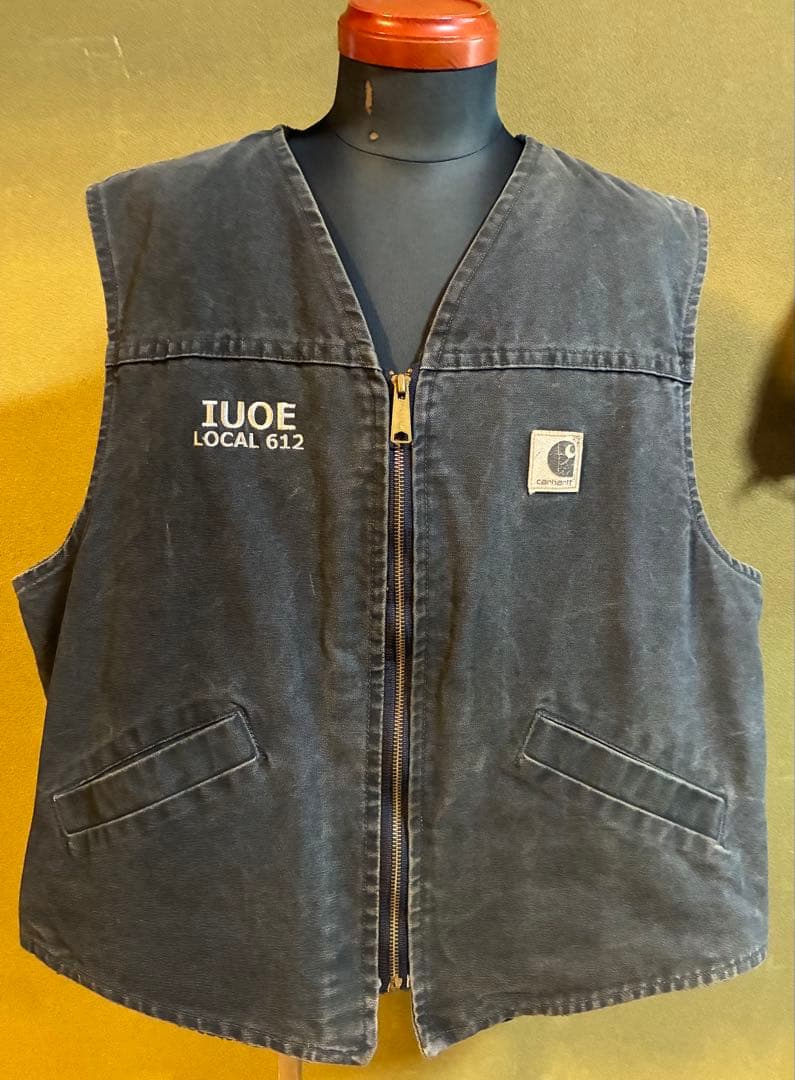 Carhartt v13ptI USA製フェードダック ベスト 裏ボア　古着