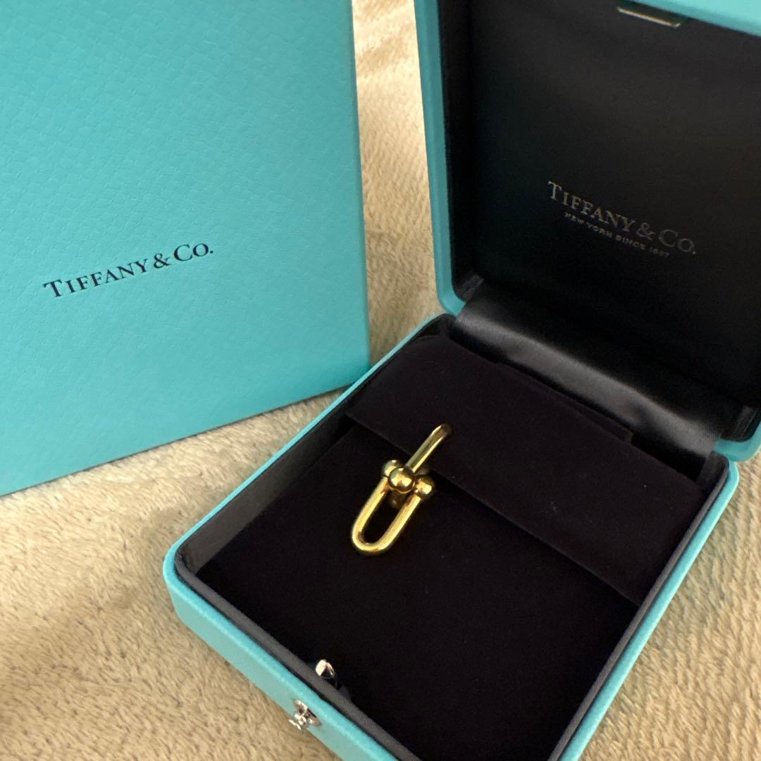 ティファニー ハードウェア ラージ リンク ピアス イエローゴールド