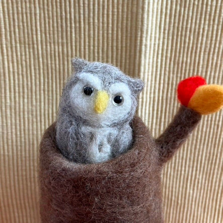 みみ 羊毛フェルト 作品 赤ちゃんパンダの冬のお散歩